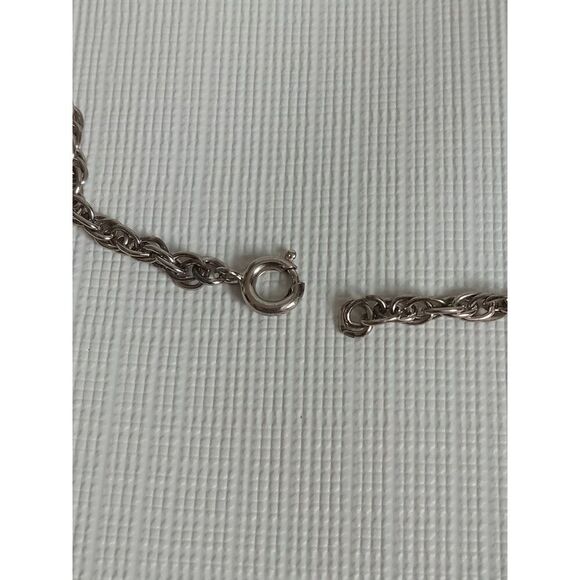 Solid White & Silver Toned Metal Rectangle Accents Long Length Layering Necklace - Picture 9 of 9